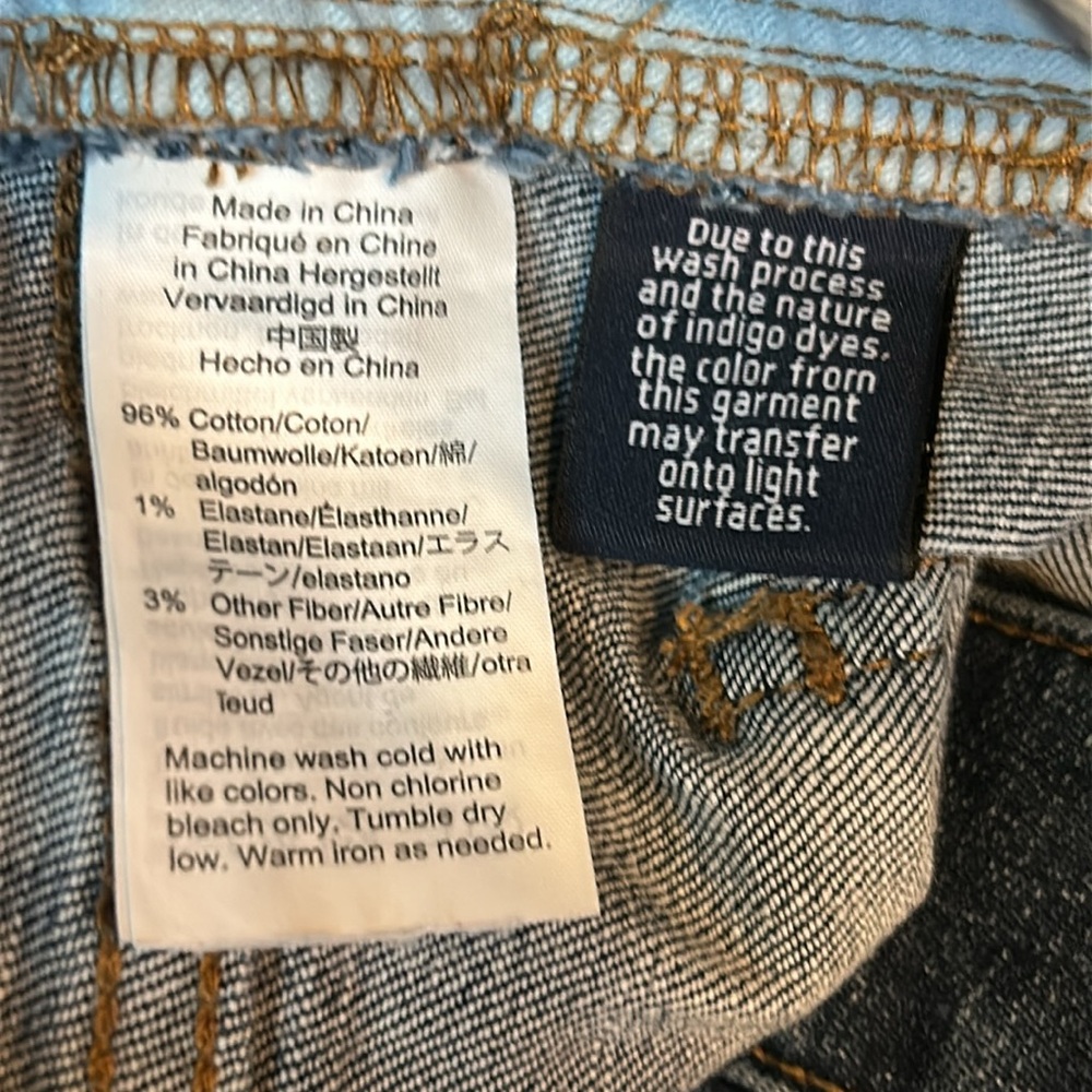 Madewell Denim Mini Frayed Hem Front Slit Skirt Size 30 - Picture 6 of 8